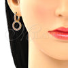 Dorado Oro Laminado Aretes, vista 2 de la galería del producto por Mayoreo, vista adicional 2 del producto