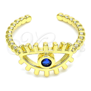 Gold Filled Ring — Multi Stone Ring Evil Eye Design with Sapphire — main product view — SKU 135596 | Oro Laminado anillo — Multi Stone Ring Evil Eye diseño with Sapphire — SKU 135596