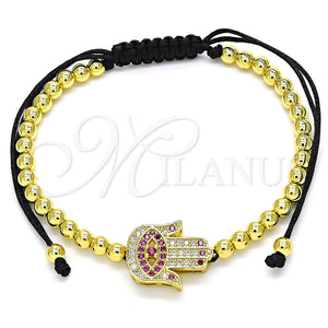 Gold Filled Bracelet — Adjustable Bolo Bracelet Hand of God and Ball — main product view — SKU 135618 | Oro Laminado brazalete — Adjustable Bolo Bracelet Hand of God and Ball — SKU 135618