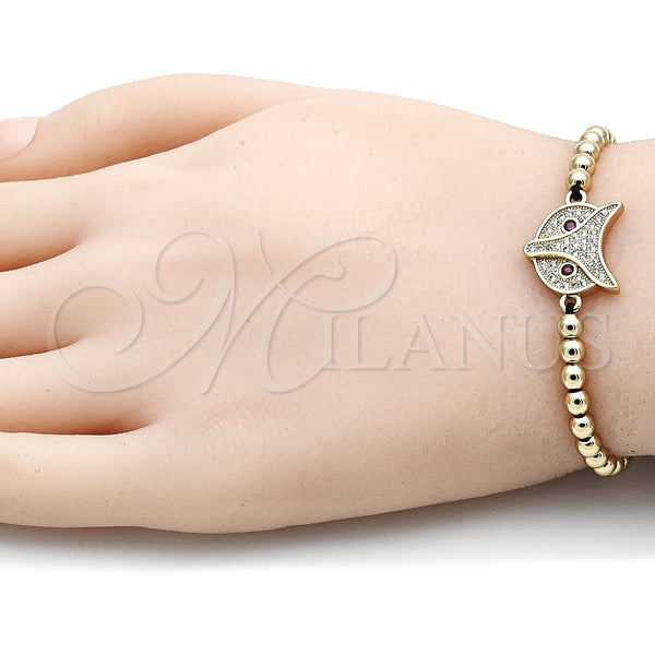 Gold Filled Bracelet — Adjustable Bolo Bracelet Owl and Ball Design with — alternate product view — SKU 135622 | Oro Laminado brazalete — Adjustable Bolo Bracelet Owl and Ball diseño with — SKU 135622