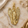 Oro Laminado Religious Pendant, Gold Filled Style Angel Design, Polished, Golden Finish, 05.213.0077