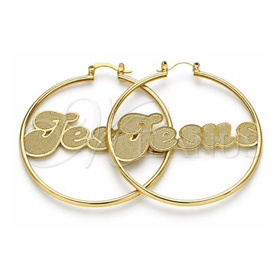 Oro Laminado Large Hoop, Gold Filled Style Polished, Golden Finish, 02.213.0175.50