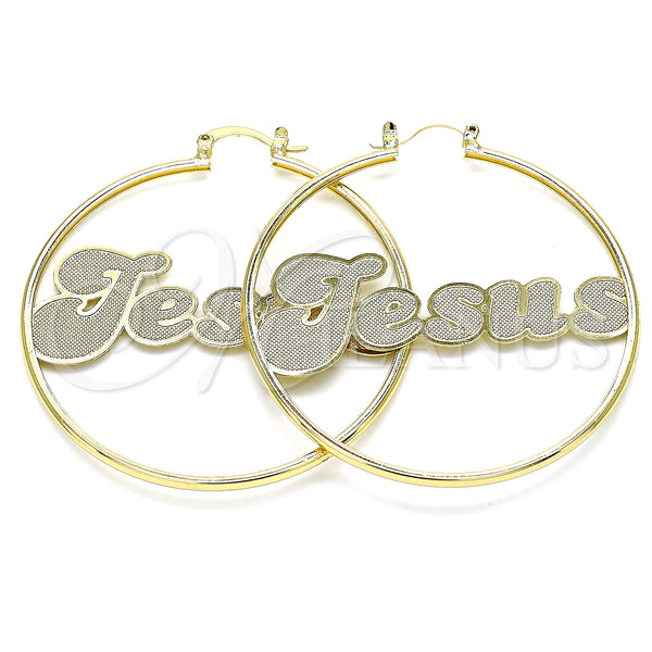 Gold Filled Hoop Earrings — Large Hoop Polished 02. — main product view — SKU 135690 | Oro Laminado aretes de aro — Large Hoop pulido 02. — SKU 135690