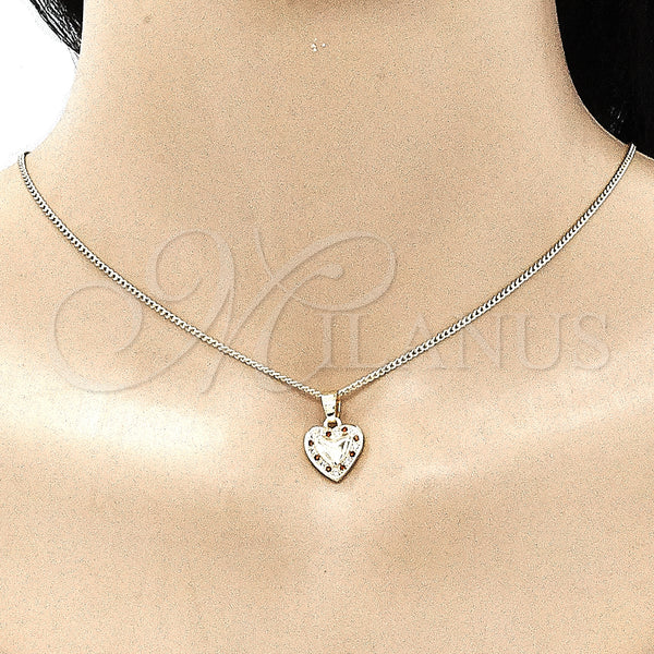 Gold Filled Ring — Earring and Pendant Adult Set Heart Design with — alternate product view — SKU 135750 | Oro Laminado anillo — Earring and Pendant Adult Set corazón diseño with — SKU 135750
