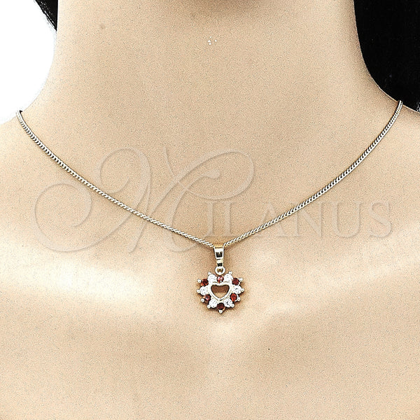 Gold Filled Ring — Earring and Pendant Adult Set Heart Design with — alternate product view — SKU 135756 | Oro Laminado anillo — Earring and Pendant Adult Set corazón diseño with — SKU 135756