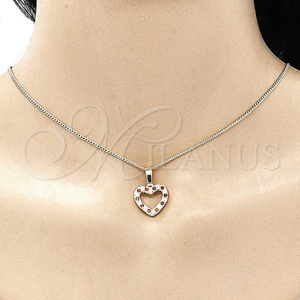 Gold Filled Ring — Earring and Pendant Adult Set Heart Design with — alternate product view — SKU 135758 | Oro Laminado anillo — Earring and Pendant Adult Set corazón diseño with — SKU 135758