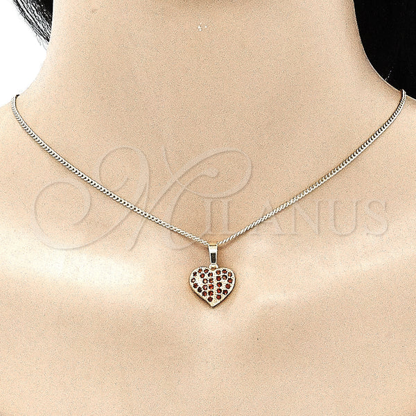 Gold Filled Ring — Earring and Pendant Adult Set Heart Design with — alternate product view — SKU 135770 | Oro Laminado anillo — Earring and Pendant Adult Set corazón diseño with — SKU 135770