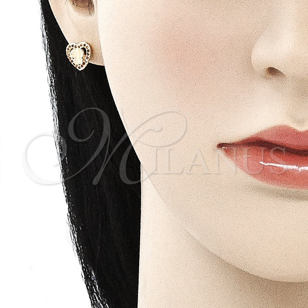 Gold Filled Ring — Earring and Pendant Adult Set Heart and Butterfly — alternate product view — SKU 135779 | Oro Laminado anillo — Earring and Pendant Adult Set corazón and Butterfly — SKU 135779