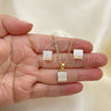 Oro Laminado Earring and Pendant Adult Set, Gold Filled Style with Ivory Pearl, Polished, Golden Finish, 10.379.0015
