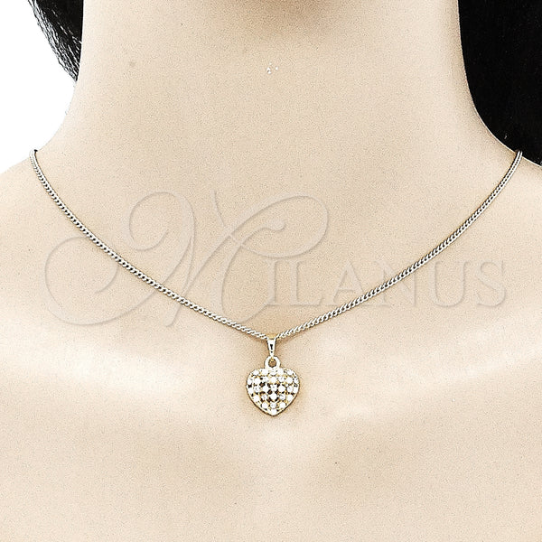 Gold Filled Ring — Earring and Pendant Adult Set Heart Design with — alternate product view — SKU 135851 | Oro Laminado anillo — Earring and Pendant Adult Set corazón diseño with — SKU 135851
