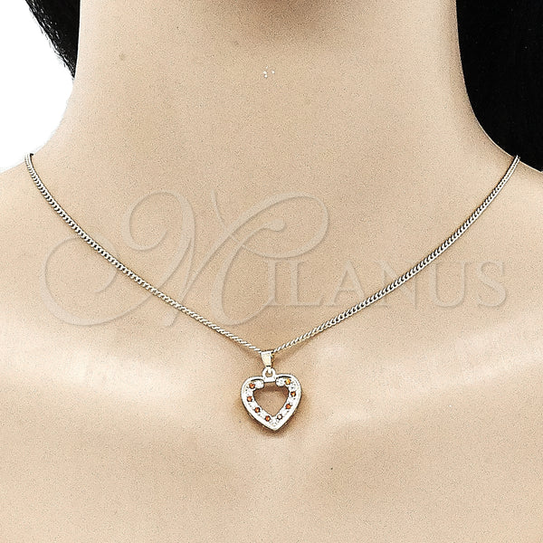 Gold Filled Ring — Earring and Pendant Adult Set Heart Design with — alternate product view — SKU 135870 | Oro Laminado anillo — Earring and Pendant Adult Set corazón diseño with — SKU 135870