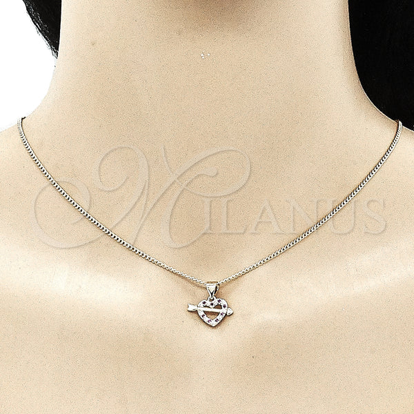 Gold Filled Ring — Earring and Pendant Adult Set Heart Design with — alternate product view — SKU 135892 | Oro Laminado anillo — Earring and Pendant Adult Set corazón diseño with — SKU 135892