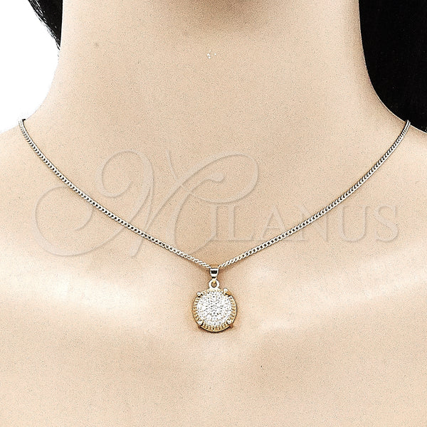 Gold Filled Ring — Earring and Pendant Adult Set with White Micro — alternate product view — SKU 135937 | Oro Laminado anillo — Earring and Pendant Adult Set with blanco Micro — SKU 135937