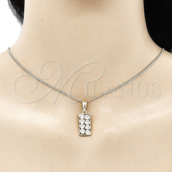 Gold Filled Ring — Earring and Pendant Adult Set Heart Design with — alternate product view — SKU 135970 | Oro Laminado anillo — Earring and Pendant Adult Set corazón diseño with — SKU 135970