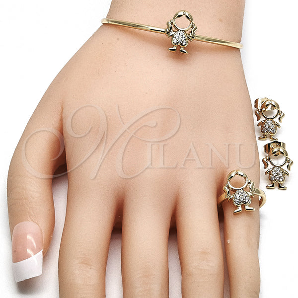 Gold Filled Ring — Earring and Pendant Children Set Little Girl Design — alternate product view — SKU 135996 | Oro Laminado anillo — Earring and Pendant Children Set Little Girl diseño — SKU 135996