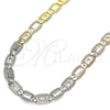 Oro Laminado Basic Necklace, Gold Filled Style Pave Mariner Design, Polished, Golden Finish, 04.319.0011.24 (05 MM Thickness, 24 Inches Length)