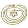 Oro Laminado Pendant Necklace, Gold Filled Style Heart Design, with Garnet and White Micro Pave, Polished, Golden Finish, 04.156.0341.1.20 (20 Inches Length)