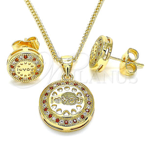 Gold Filled Ring — Earring and Pendant Adult Set Heart Design with — main product view — SKU 136078 | Oro Laminado anillo — Earring and Pendant Adult Set corazón diseño with — SKU 136078