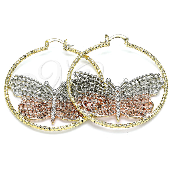 Gold-Filled Butterfly Hoop Earrings 02.380.0008.50 — main product image — SKU 136105 | Argollas de Oro Laminado 02.380.0008.50 — imagen principal del producto — SKU 136105