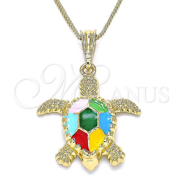 Gold Filled Necklace — Basic Necklace Turtle Design Polished 04. 20 Inches — main product view — SKU 136122 | Oro Laminado collar — básico Necklace Turtle diseño pulido 04. 20 Inches — SKU 136122