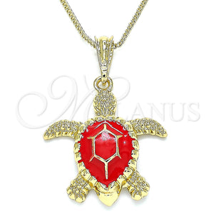 Gold Filled Necklace — Pendant Necklace Turtle Design Polished 04. 20 Inches — main product view — SKU 136123 | Oro Laminado collar — Pendant Necklace Turtle diseño pulido 04. 20 Inches — SKU 136123