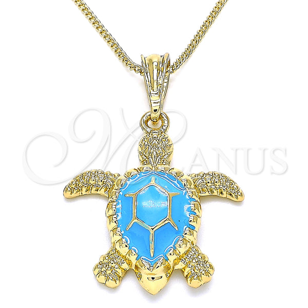 Gold Filled Necklace — Pendant Necklace Turtle Design Polished 04. 20 Inches — main product view — SKU 136124 | Oro Laminado collar — Pendant Necklace Turtle diseño pulido 04. 20 Inches — SKU 136124