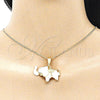 Oro Laminado Basic Necklace, Gold Filled Style Elephant Design, Polished, Golden Finish, 04.380.0002.20 (20 Inches Length)