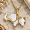 Oro Laminado Basic Necklace, Gold Filled Style Elephant Design, Polished, Golden Finish, 04.380.0002.20 (20 Inches Length)
