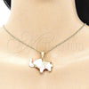 Oro Laminado Basic Necklace, Gold Filled Style Elephant Design, Pink Enamel Finish, Golden Finish, 04.380.0002.1.20 (20 Inches Length)