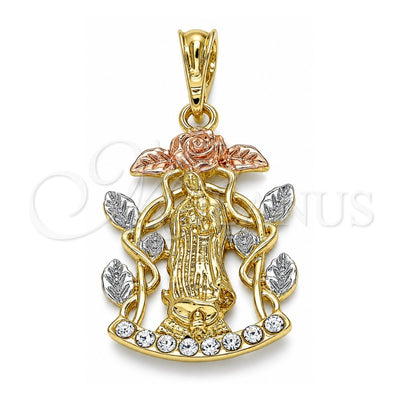Oro Laminado Religious Pendant, Gold Filled Style Polished, Golden Finish, 05.380.0010