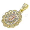 Oro Laminado Religious Pendant, Gold Filled Style Polished, Golden Finish, 05.380.0011