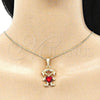Oro Laminado Pendant Necklace, Gold Filled Style Polished, Golden Finish, 04.380.0007.20 (20 Inches Length)