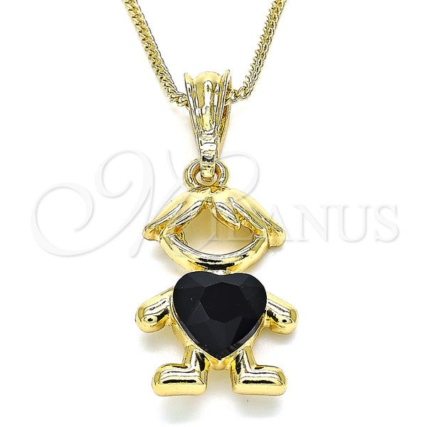 Oro Laminado Pendant Necklace, Gold Filled Style Polished, Golden Finish, 04.380.0008.20 (20 Inches Length)