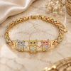 Oro Laminado Fancy Bracelet, Gold Filled Style Polished, Golden Finish, 03.380.0007.07 (7 Inches Length)