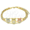 Oro Laminado Fancy Bracelet, Gold Filled Style Polished, Golden Finish, 03.380.0007.07 (7 Inches Length)