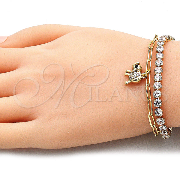 Gold Filled Bracelet — Charm Bracelet Polished 03.63. 04 MM Thickness 8 — alternate product view — SKU 136159 | Oro Laminado brazalete — Charm Bracelet pulido 03.63. 04 MM Thickness 8 — SKU 136159