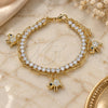 Oro Laminado Charm Bracelet, Gold Filled Style Polished, Golden Finish, 03.63.2180.08 (04 MM Thickness, 8 Inches Length)
