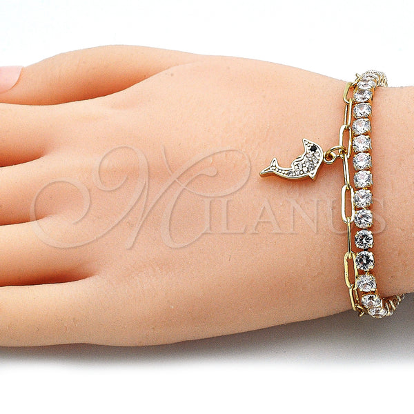 Gold Filled Bracelet — Charm Bracelet Polished 03.63. 8 Inches Length — alternate product view — SKU 136163 | Oro Laminado brazalete — Charm Bracelet pulido 03.63. 8 Inches Length — SKU 136163