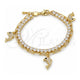 Oro Laminado Charm Bracelet, Gold Filled Style Polished, Golden Finish, 03.63.2182.08 (8 Inches Length)