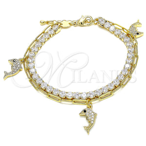 Gold Filled Bracelet — Charm Bracelet Polished 03.63. 8 Inches Length — main product view — SKU 136163 | Oro Laminado brazalete — Charm Bracelet pulido 03.63. 8 Inches Length — SKU 136163
