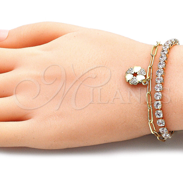 Gold Filled Bracelet — Charm Bracelet Polished 03.63. 8 Inches Length — alternate product view — SKU 136165 | Oro Laminado brazalete — Charm Bracelet pulido 03.63. 8 Inches Length — SKU 136165
