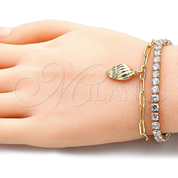 Gold Filled Bracelet — Charm Bracelet Polished 03.63. 8 Inches Length — alternate product view — SKU 136167 | Oro Laminado brazalete — Charm Bracelet pulido 03.63. 8 Inches Length — SKU 136167