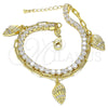 Oro Laminado Charm Bracelet, Gold Filled Style Polished, Golden Finish, 03.63.2184.08 (8 Inches Length)
