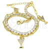Oro Laminado Charm Bracelet, Gold Filled Style Polished, Golden Finish, 03.63.2186.08 (8 Inches Length)