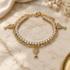Oro Laminado Charm Bracelet, Gold Filled Style Polished, Golden Finish, 03.63.2186.08 (8 Inches Length)