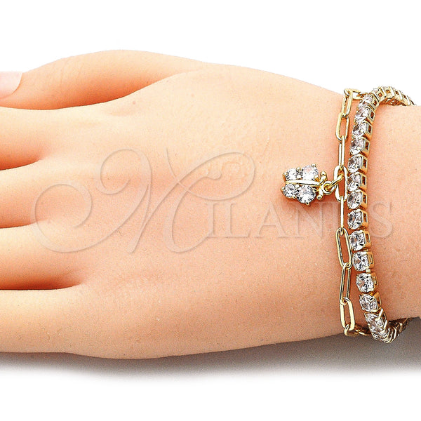 Gold Filled Bracelet — Charm Bracelet Polished 03.63. 8 Inches Length — alternate product view — SKU 136175 | Oro Laminado brazalete — Charm Bracelet pulido 03.63. 8 Inches Length — SKU 136175