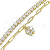 Oro Laminado Charm Bracelet, Gold Filled Style Polished, Golden Finish, 03.63.2188.08 (8 Inches Length)