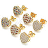 Oro Laminado Stud Earring, Gold Filled Style Polished, Golden Finish, 02.94.0080.1