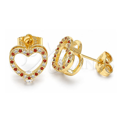 Oro Laminado Stud Earring, Gold Filled Style Polished, Golden Finish, 02.94.0093.1
