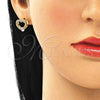 Oro Laminado Stud Earring, Gold Filled Style Polished, Golden Finish, 02.94.0093.2